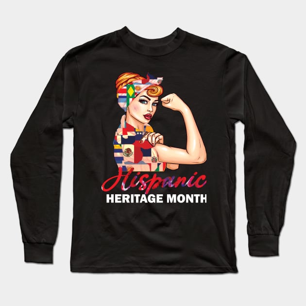 Hispanic Heritage Month National Hispanic Heritage Month celebration gift idea Long Sleeve T-Shirt by DODG99